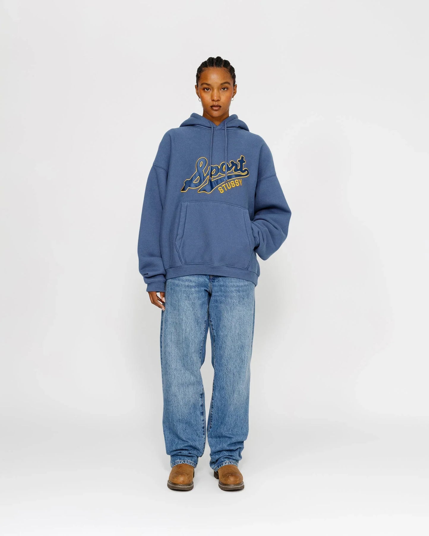 SATIN PATCH HOODIE