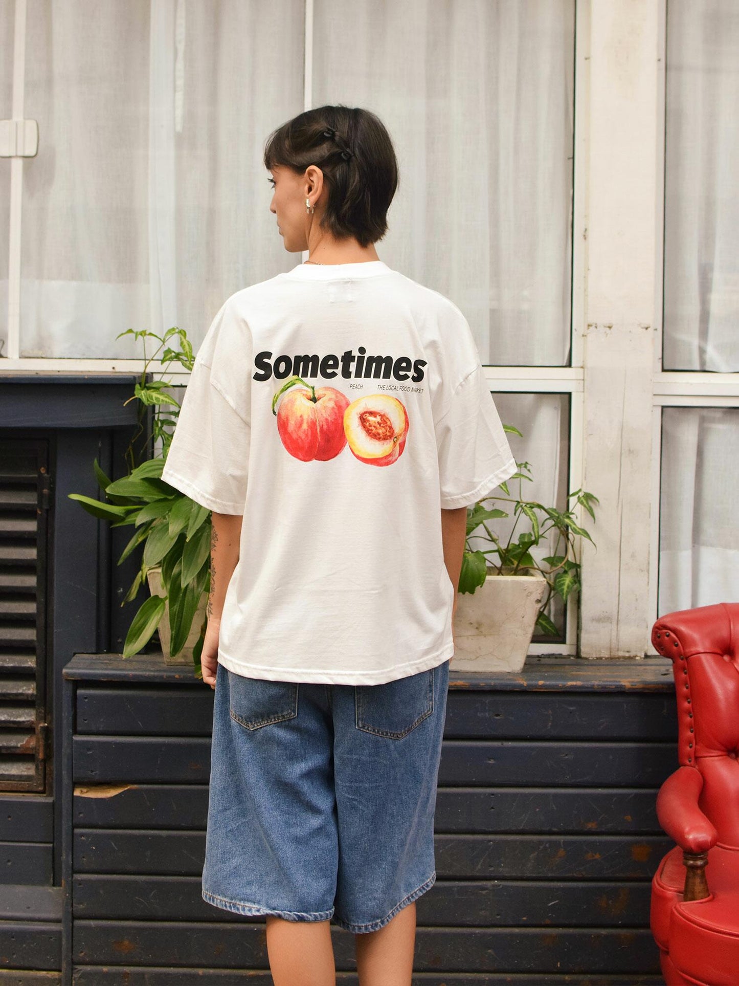 Camiseta Boxy Peach