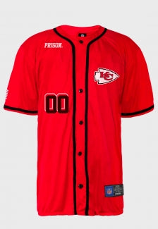 Camiseta de Baseball Prison x NFL Kansas City Chiefs