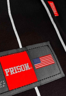 Camiseta Streetwear NY Bordado Listrada Prison Preta