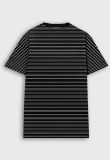 Camiseta listrada preta over Prison
