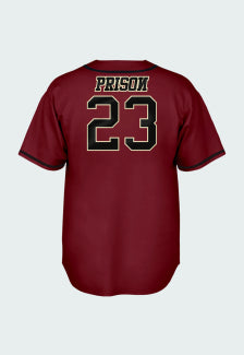 Camiseta Baseball Jersey Prison 23 Vinho