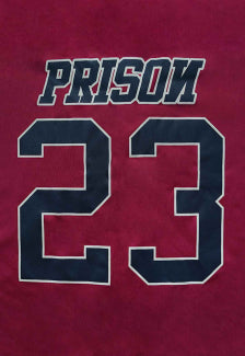 Camiseta Baseball Jersey Prison 23 Vinho
