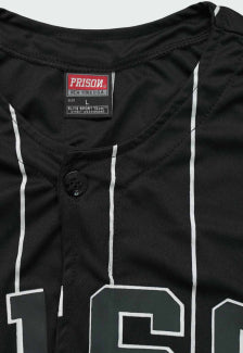 Camiseta Baseball Logo Prison NY Preta Listrada