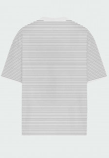 Camiseta listrada Branca over Prison
