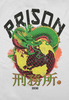 Camiseta Prison Global Dragon Branca