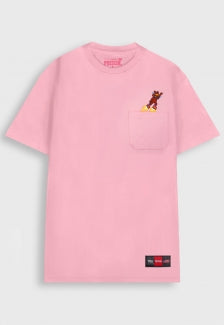 Camiseta Streetwear Prison Bordada Teddy Bear Pink