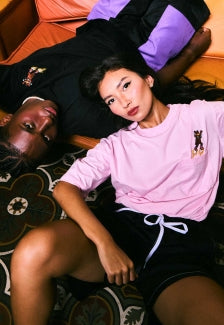 Camiseta Streetwear Prison Bordada Teddy Bear Pink