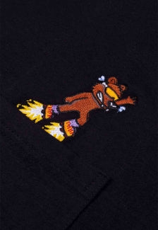 Camiseta Streetwear Prison Bordada Teddy Beard Black