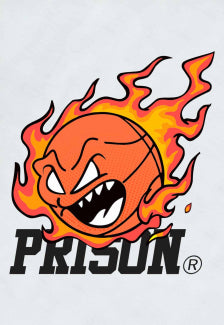 Camiseta Streetwear Prison Basket Fireball Branca