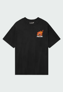 Camiseta Streetwear Prison Basket Fireball Preta