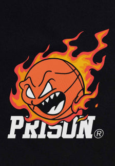 Camiseta Streetwear Prison Basket Fireball Preta