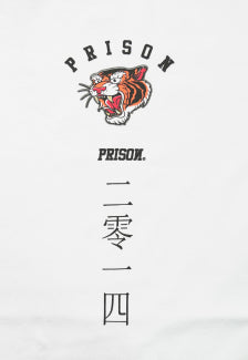 Camiseta Streetwear Prison Tiger Branca