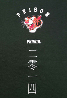 Camiseta Streetwear Prison Tiger Verde Musgo