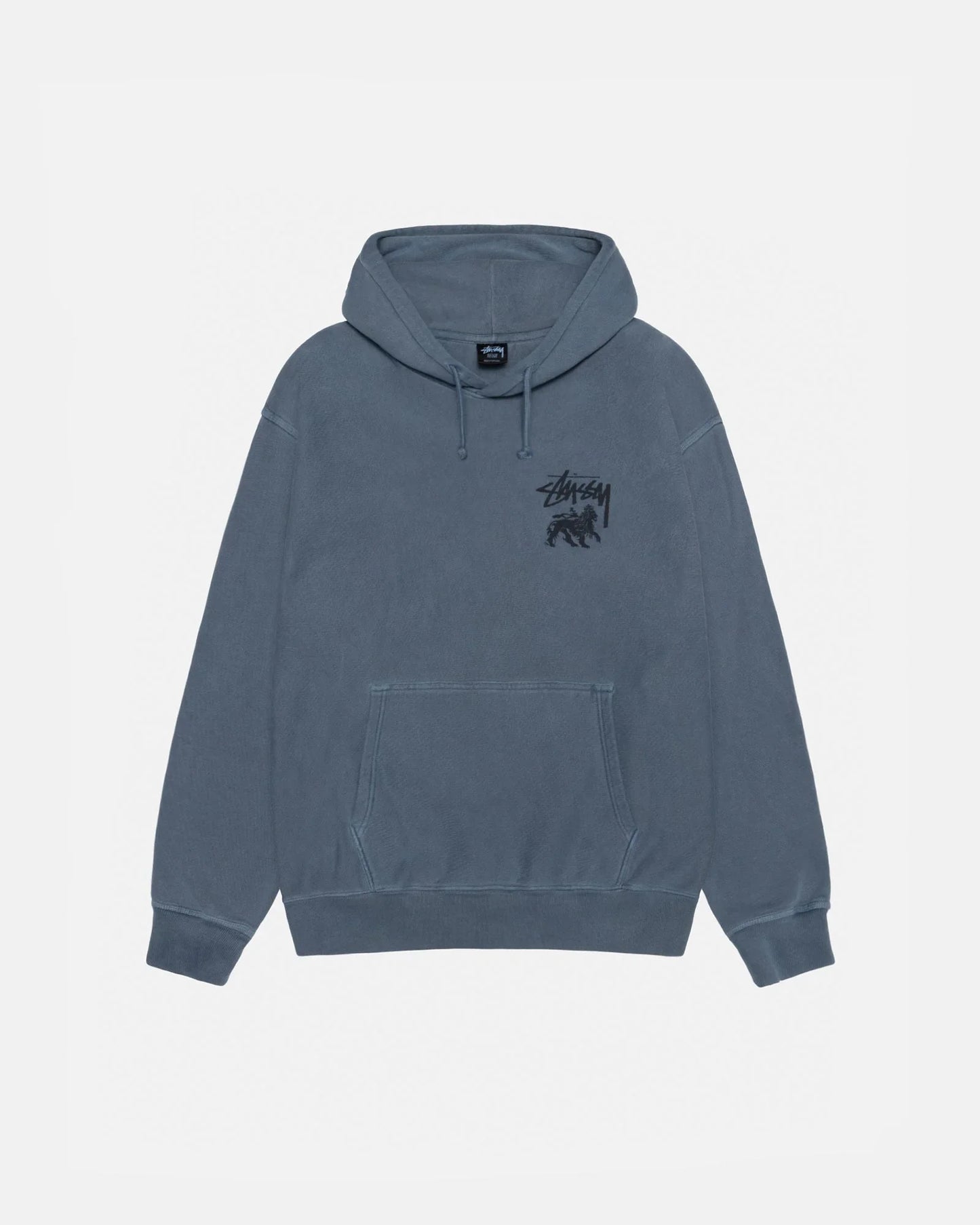 RASTA LION HOODIE PIGMENT DYED - Four Street