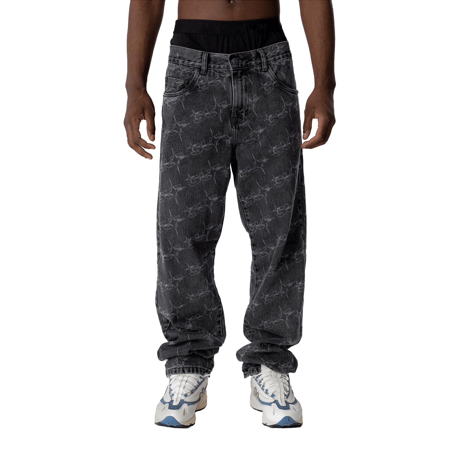PANTS MONOGRAM SUFSTAR JEANS BLACK