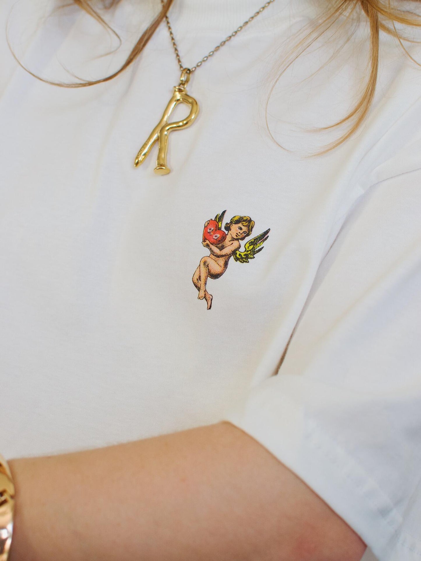 Camiseta Boxy Angel Number Off White