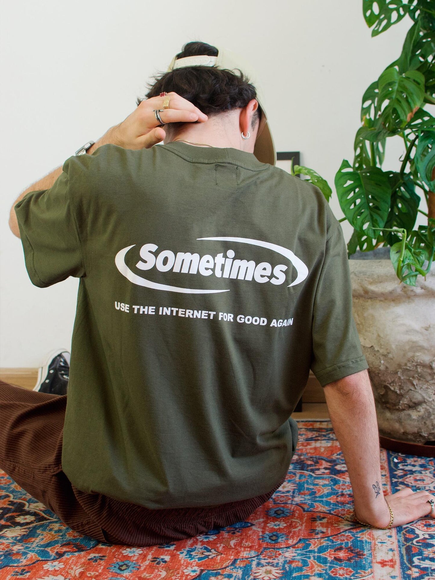 Camiseta Boxy Verde Good Again
