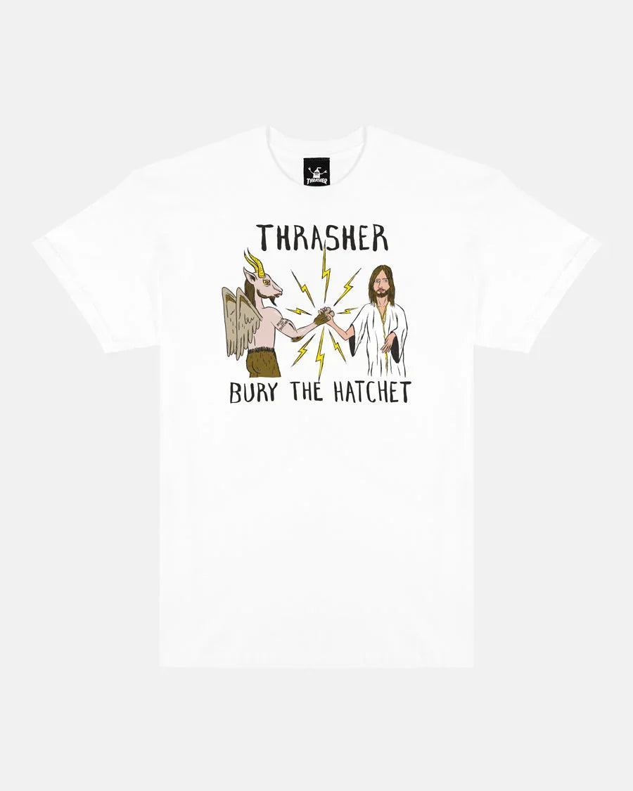 THRASHER X TOY MACHINE - B.T.H. - T-SHIRT - WHITE - Four Street