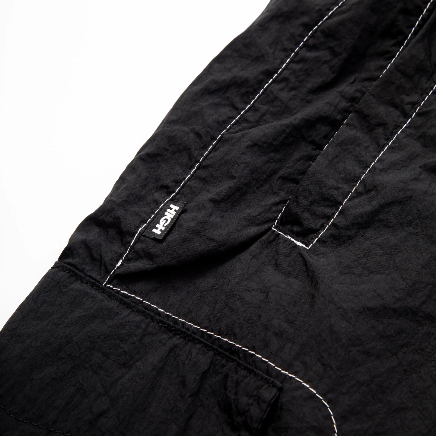 Backstitch Shorts Black