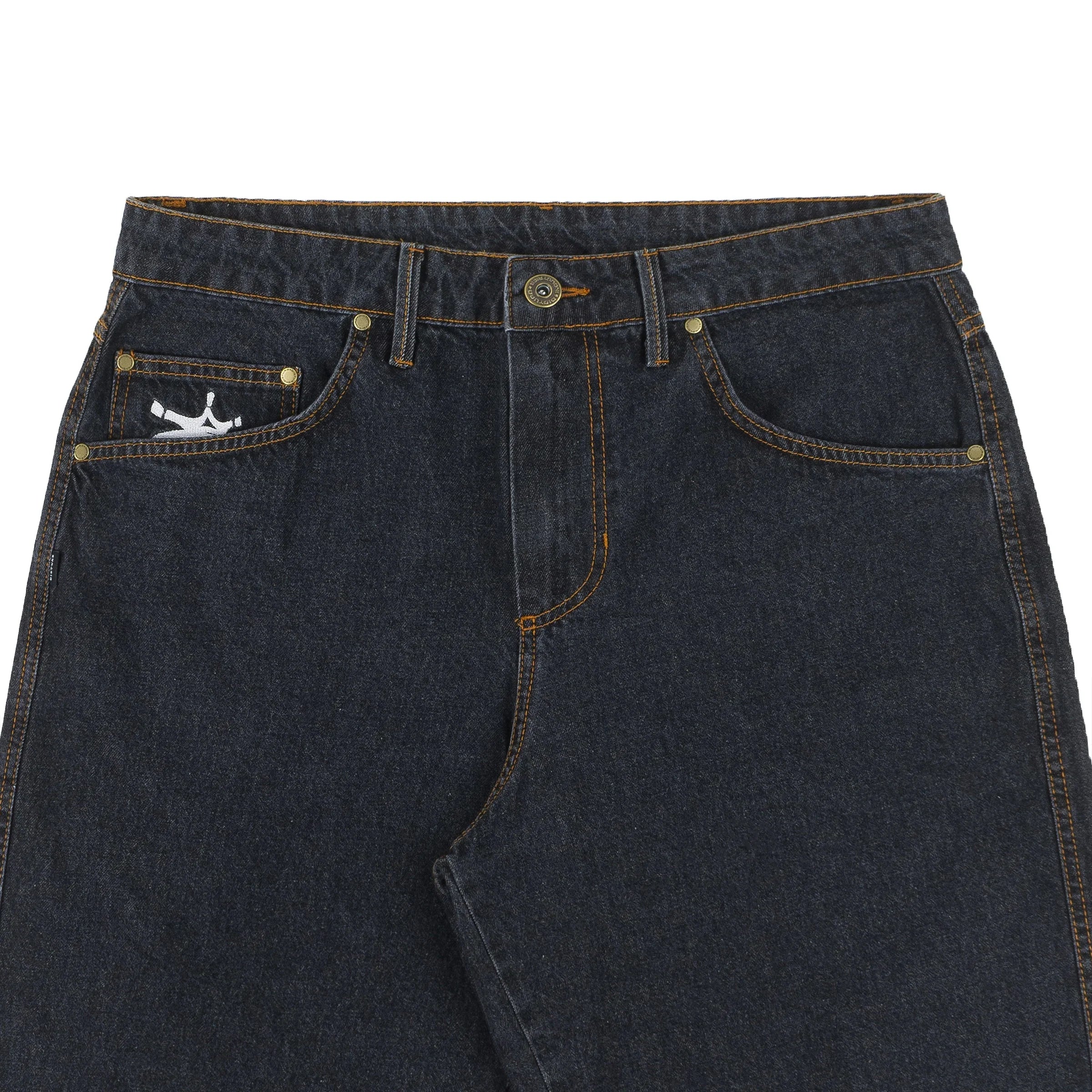Blackzone Denim Shorts in Black - Four Street
