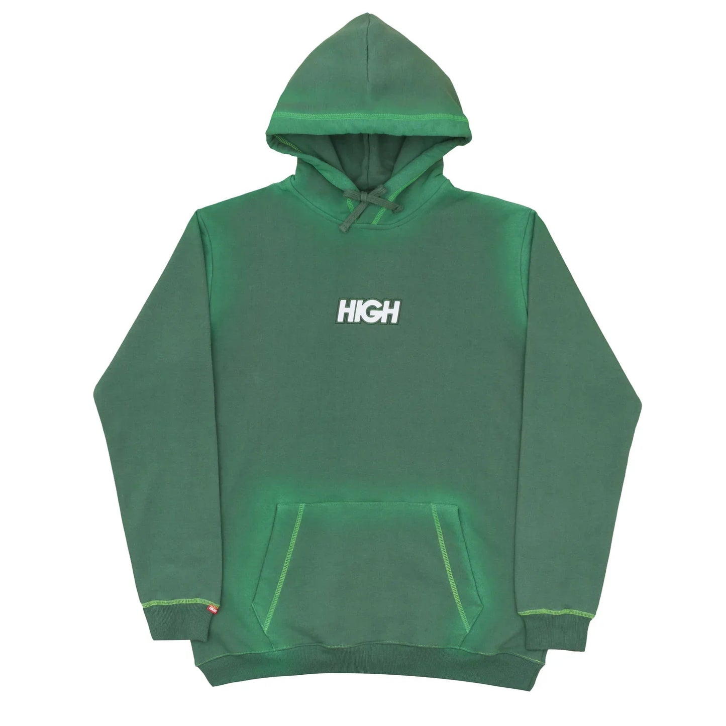 Bleached Hoodie Logo Green - Four Street