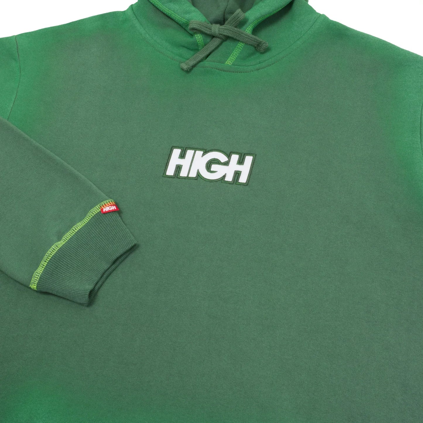 Bleached Hoodie Logo Green - Four Street