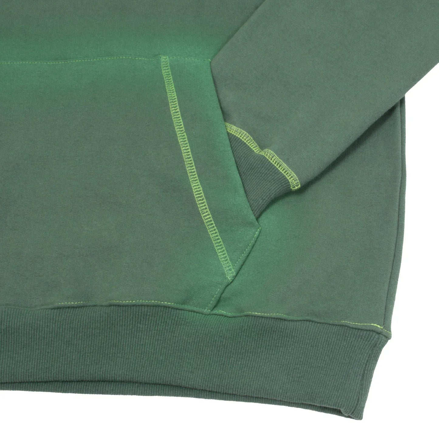 Bleached Hoodie Logo Green - Four Street