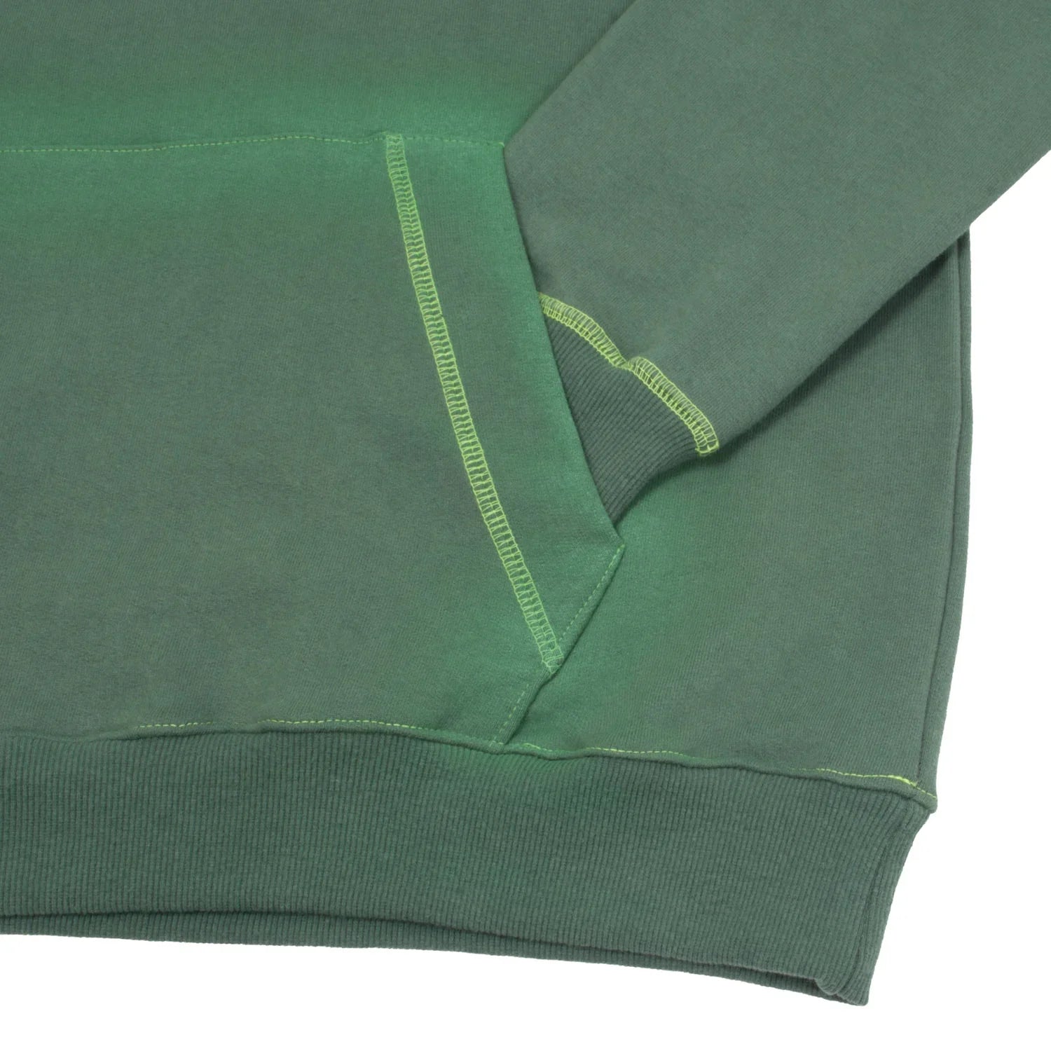 Bleached Hoodie Logo Green - Four Street