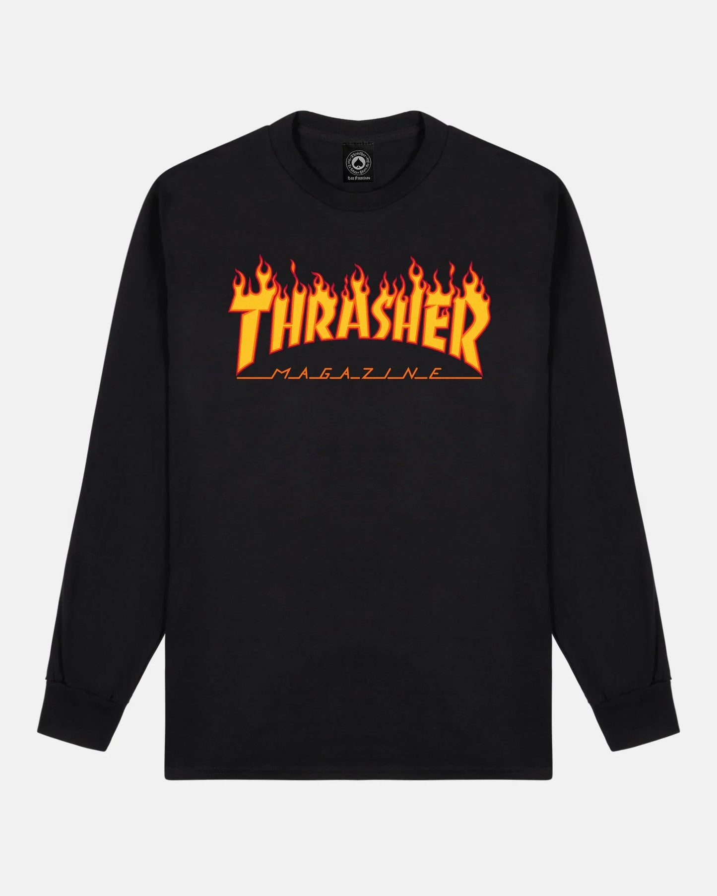 FLAME - LONGSLEEVE - BLACK - Four Street