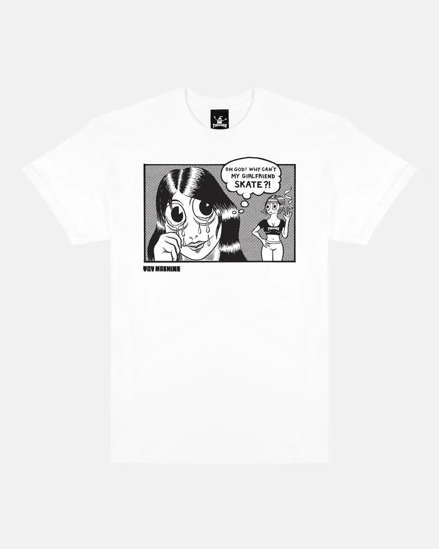 THRASHER X TOY MACHINE - GIRLFRIEND - T-SHIRT - WHITE - Four Street