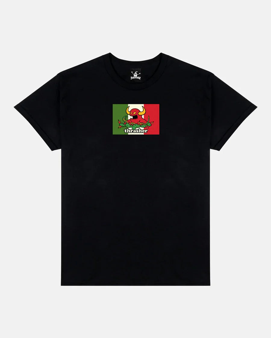 THRASHER X TOY MACHINE - HECHO - T-SHIRT - BLACK - Four Street