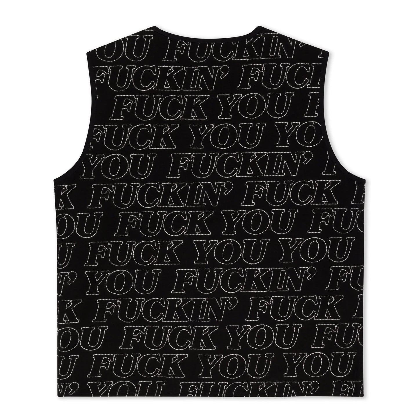 Fuckin Fuck Quilted Vest (Black) - Camiseta - Four Street