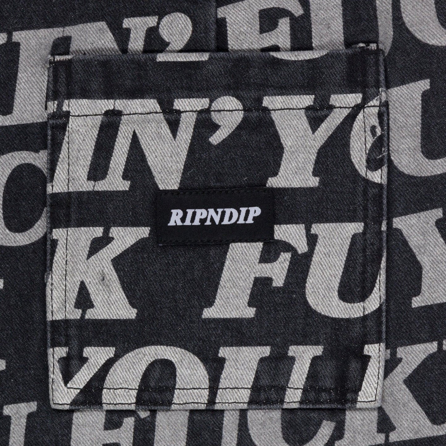 Fuckin Fuck Denim Shorts (Black) - Four Street