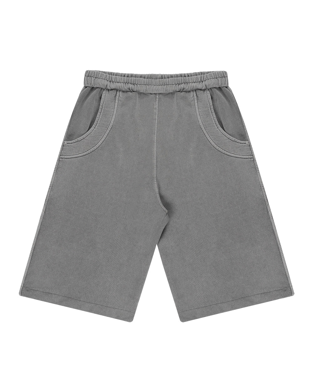 BERMUDA MOLETINHO DOUBLE HAND CINZA