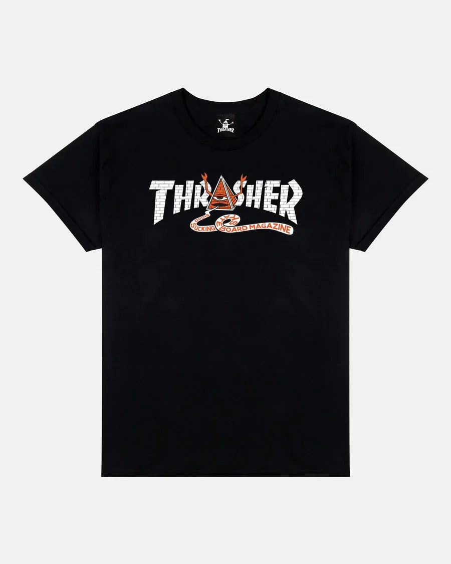 THRASHER X TOY MACHINE - PYRAMID - T-SHIRT - BLACK - Four Street