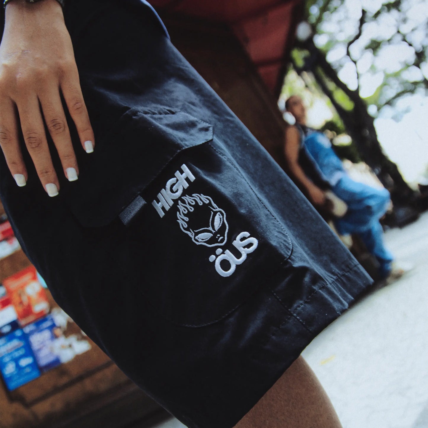 High & ÖUS Nylon Shorts Black