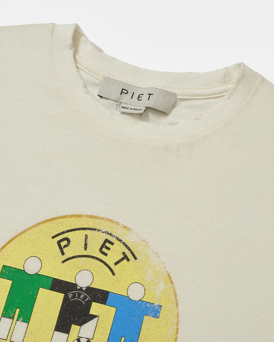 Fair Play Raw Edge T-shirt Bone White