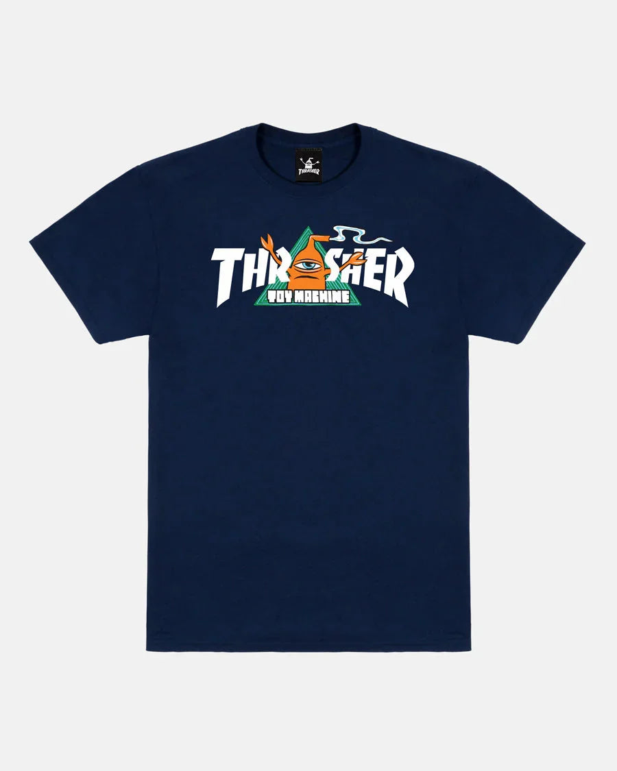 THRASHER X TOY MACHINE - VORTEX - T-SHIRT - NAVY - Four Street