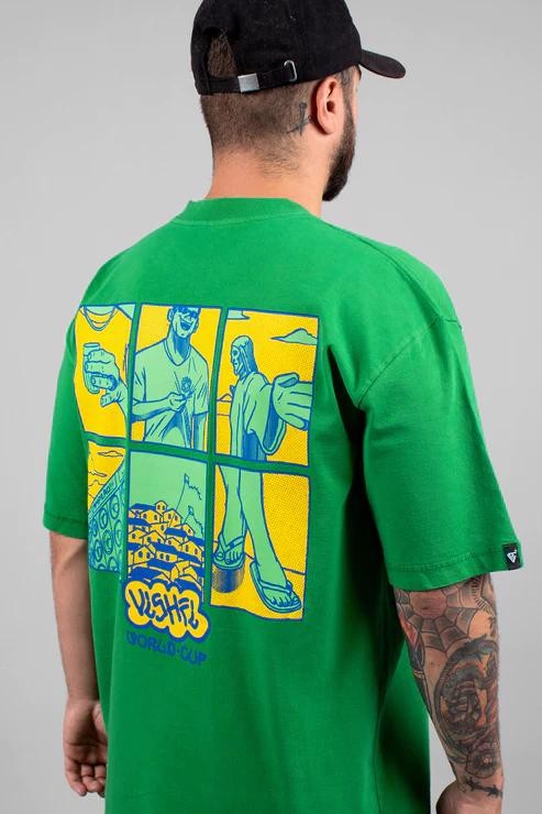 CAMISETA RETRATOS VERDE "WORLD CUP 2022"