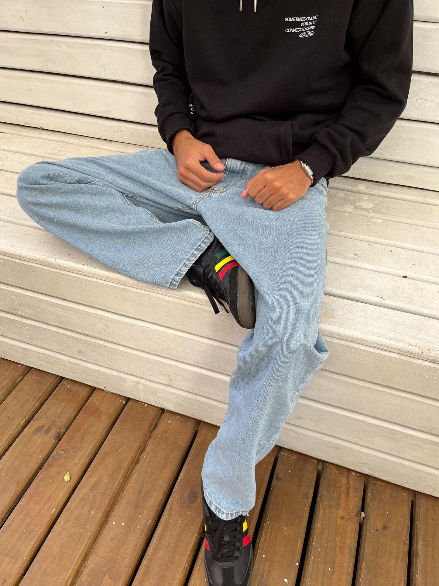 Calça Jeans Reta Clara