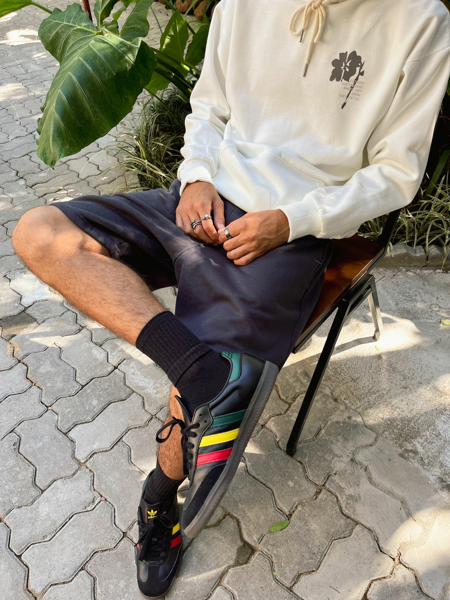 Short Moletom Chumbo