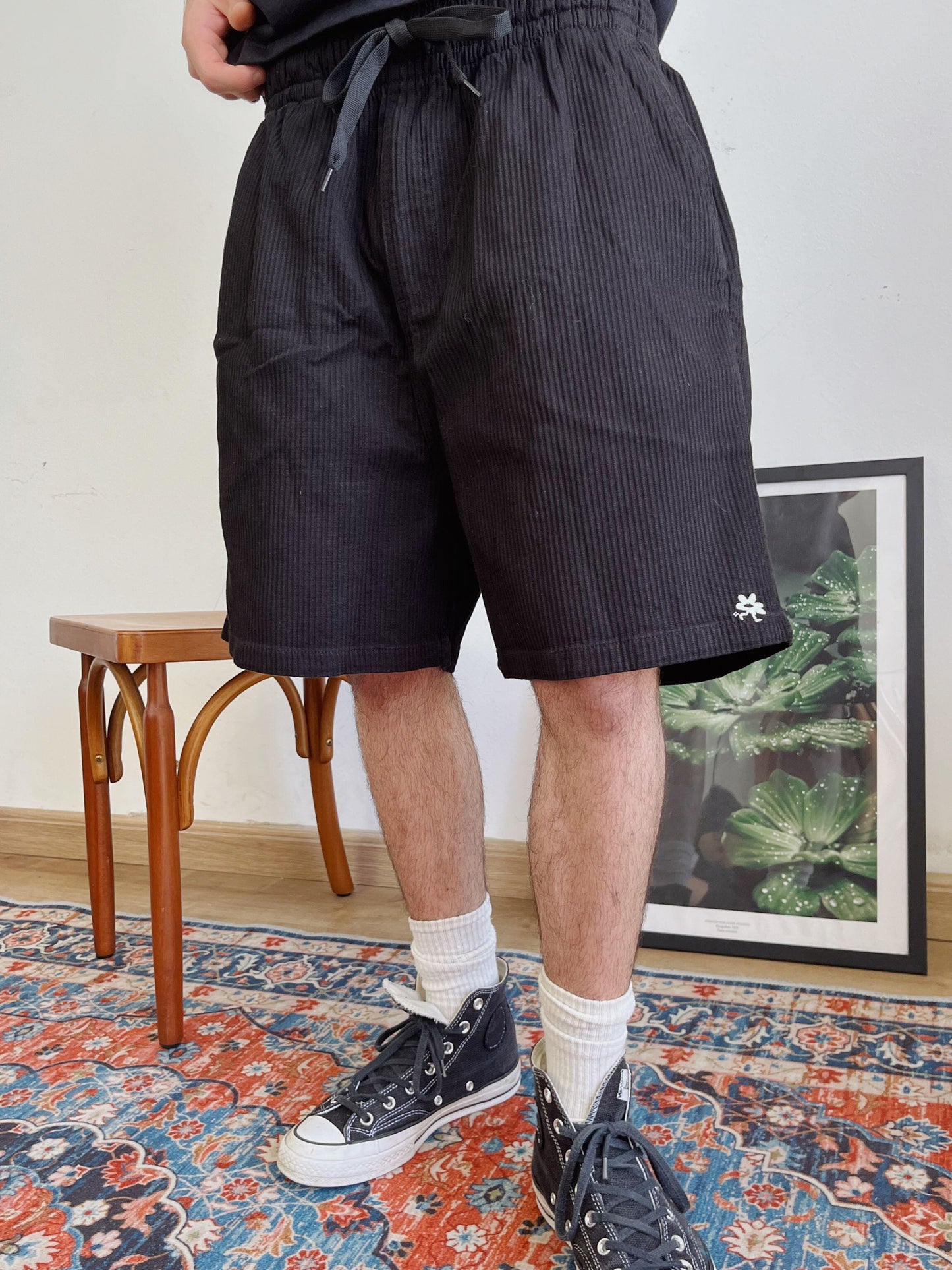 Short Cotelê Preto