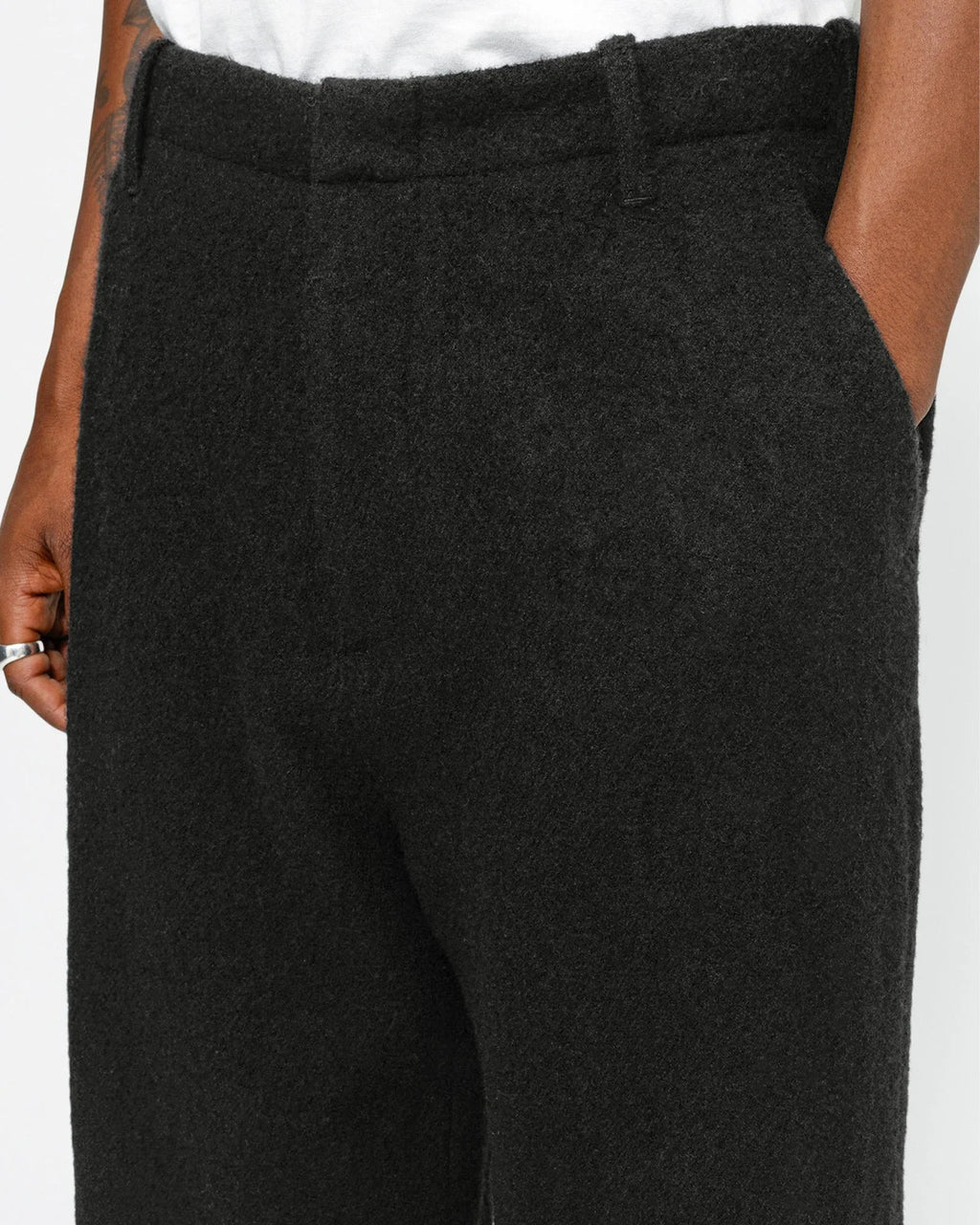 RELAXED TROUSER TEXTURED WOOL - Four Street