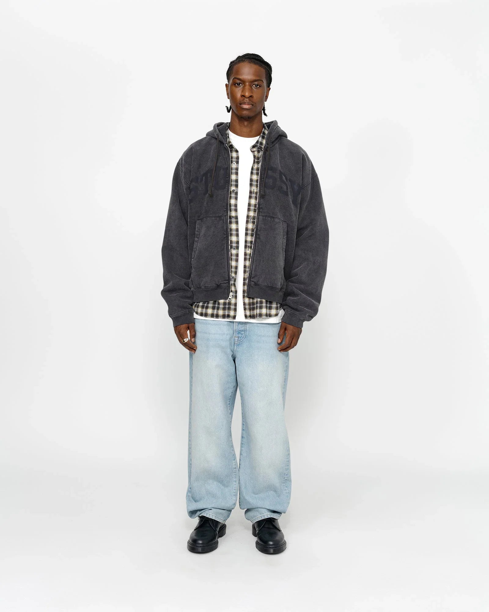 ZIP HOODIE FADED GRAPHIC - Four Street
