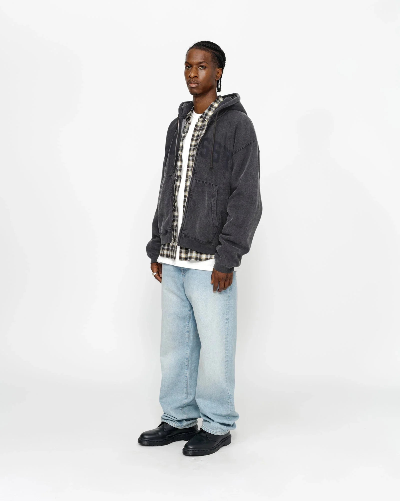 ZIP HOODIE FADED GRAPHIC - Four Street