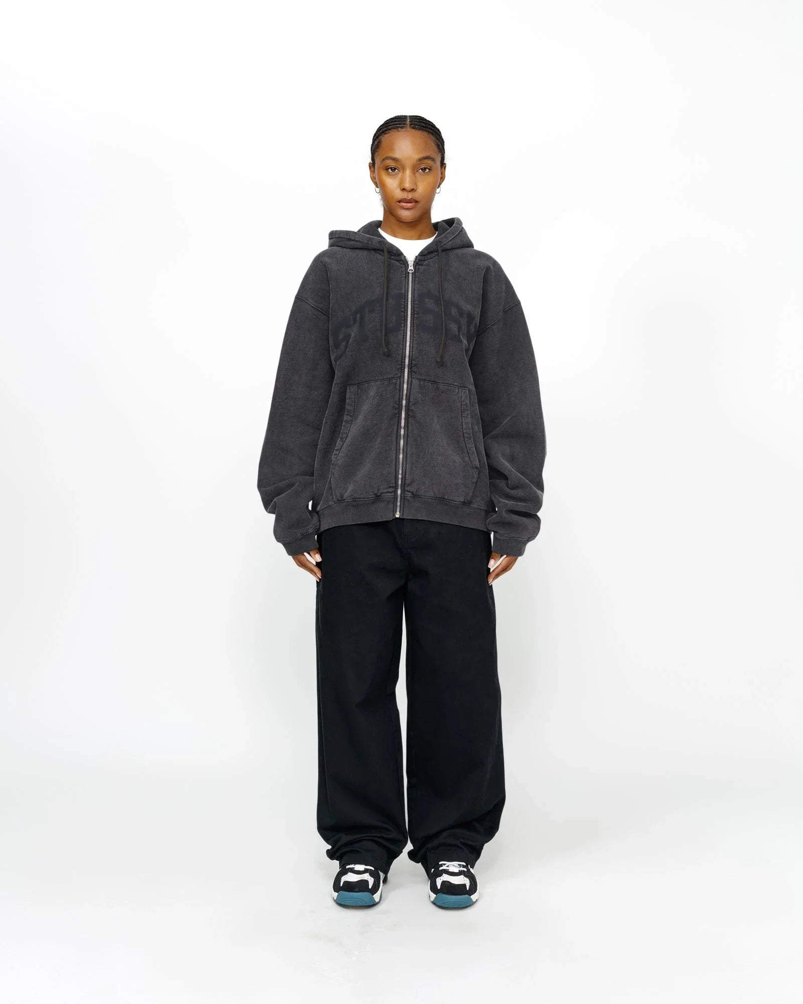 ZIP HOODIE FADED GRAPHIC - Four Street