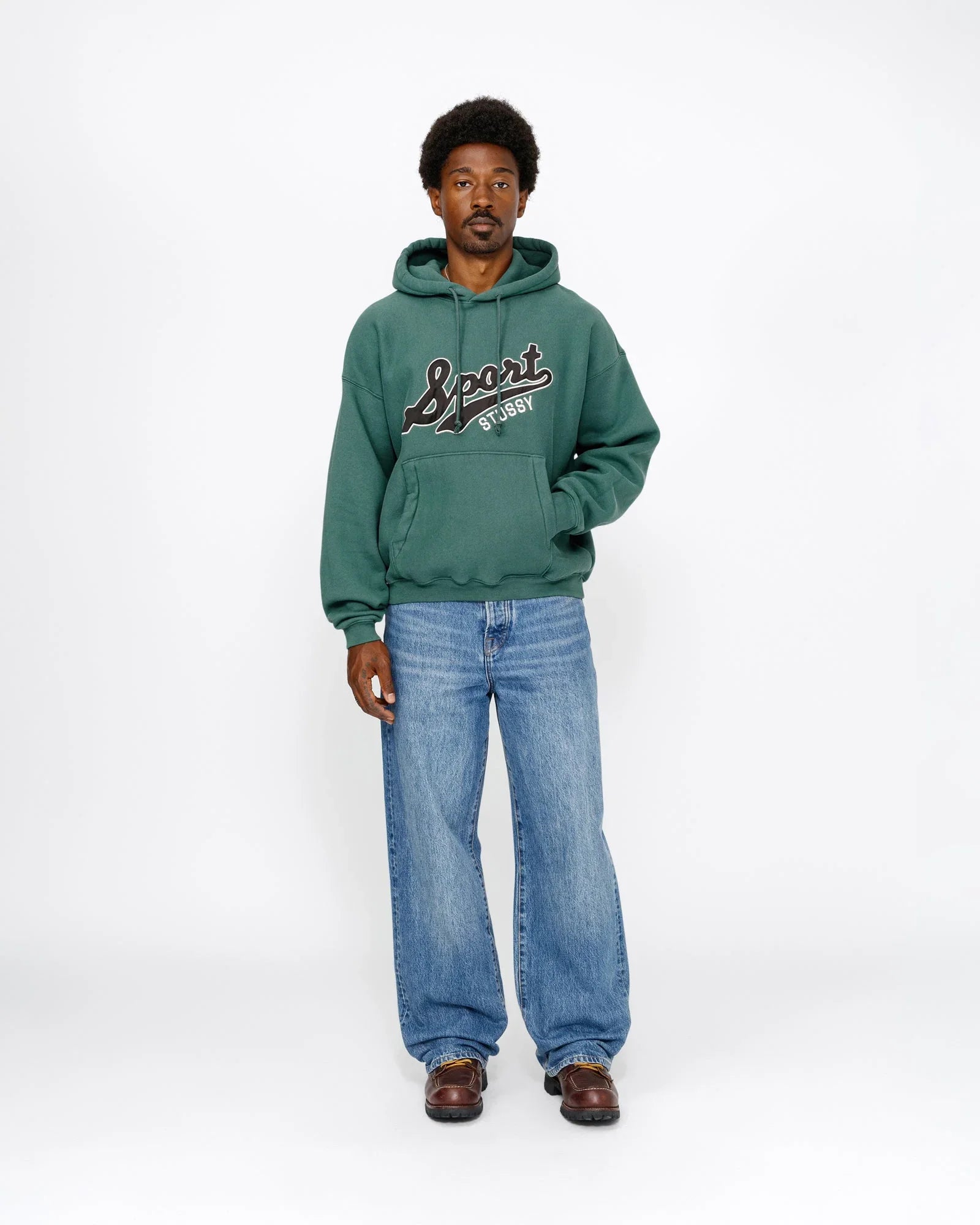 SATIN PATCH HOODIE - Four Street