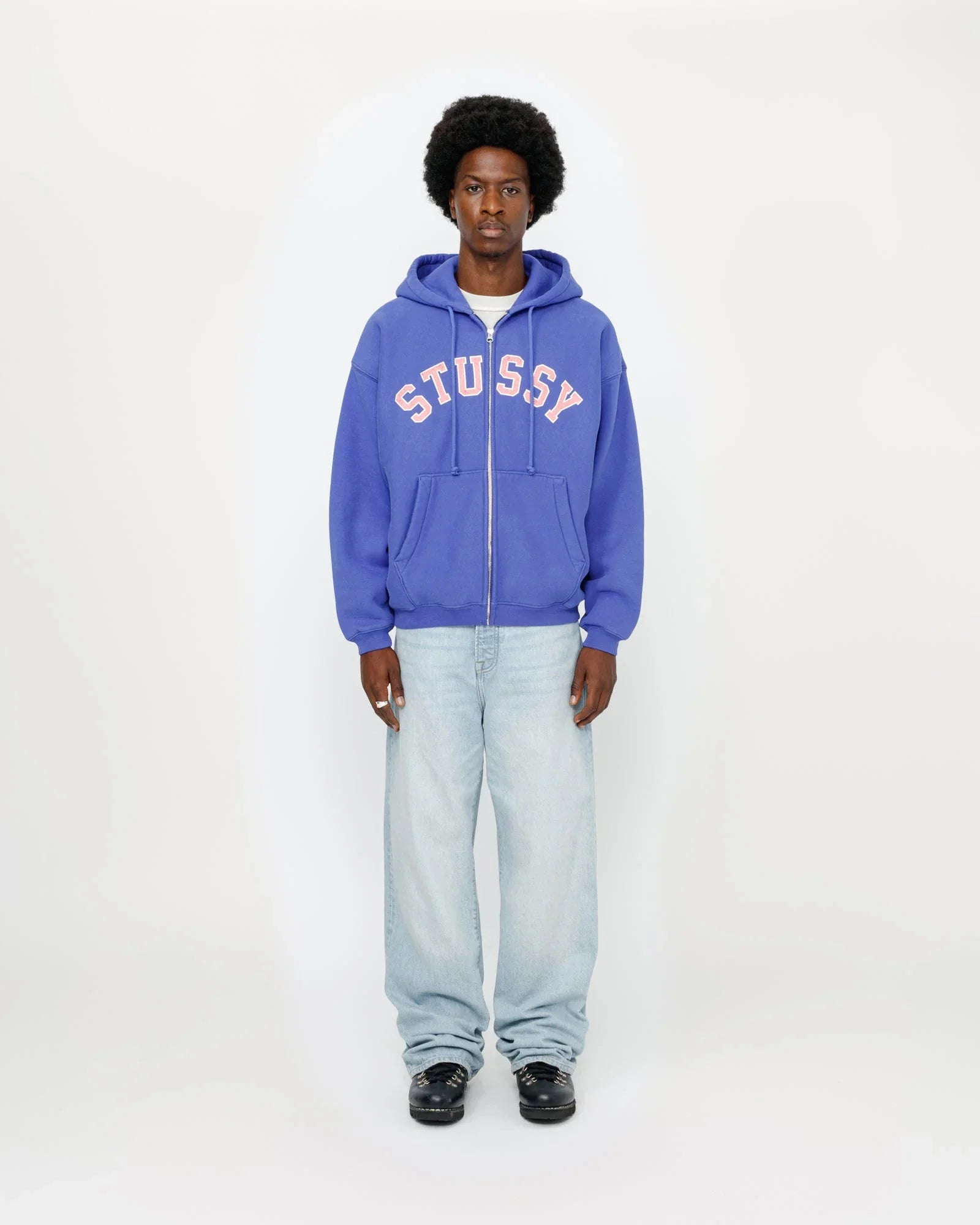FADED GRAPHIC ZIP HOODIE - Four Street