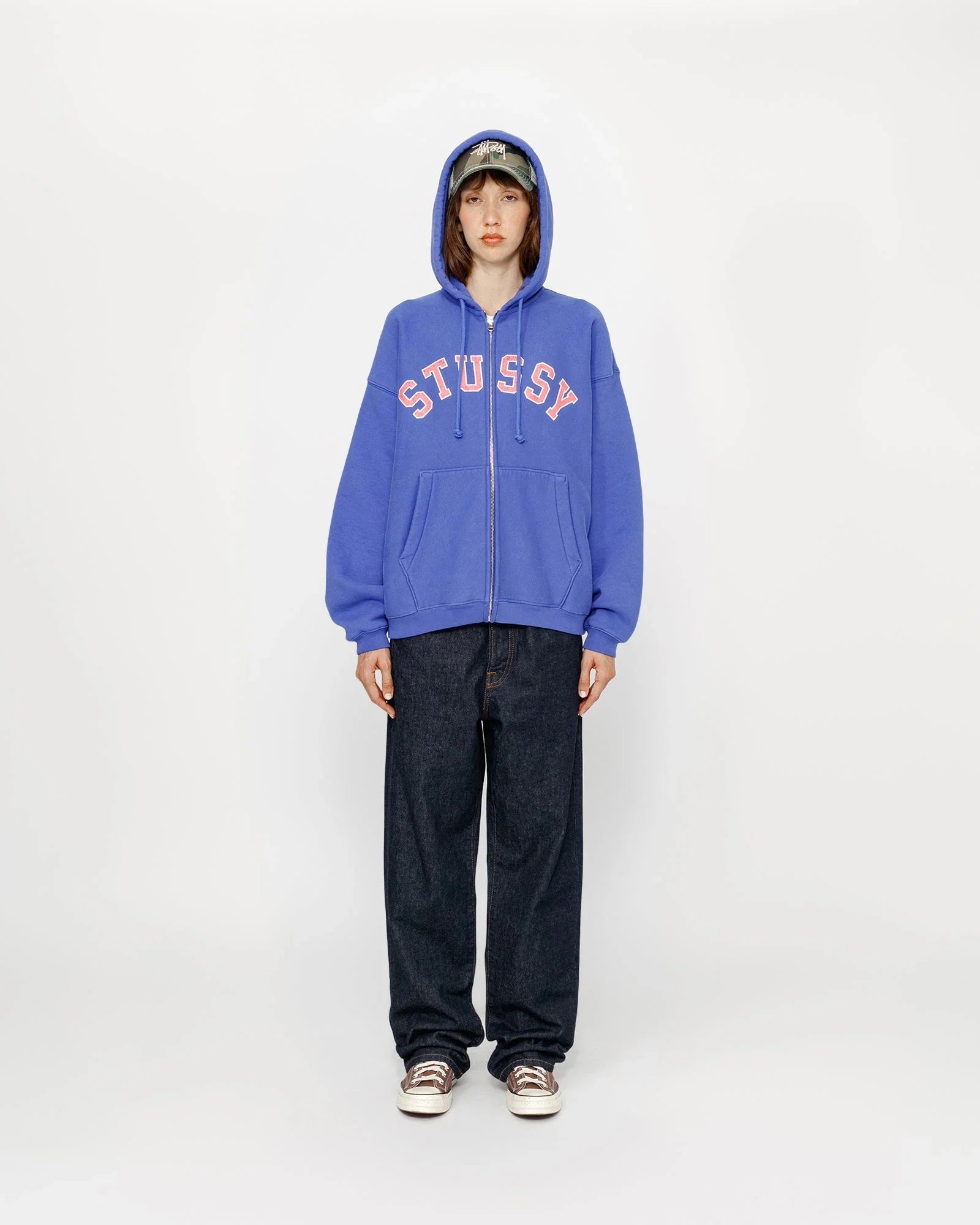 FADED GRAPHIC ZIP HOODIE - Four Street